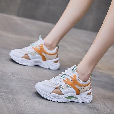 Modă 2024 Pantofi sport casual pentru femei pentru toate cele patru sezoane, cu talpă groasă, pantofi vechi, pantofi pentru studenți, adidași la modă respirabili și confortabili