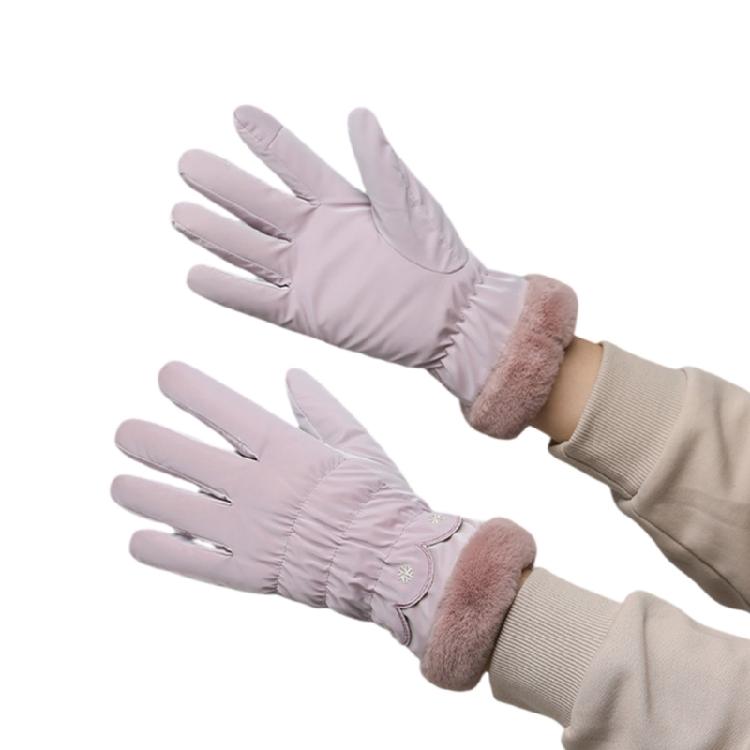 Women Padded Gloves Touchscreens Gloves Winter Fleece Thickened Warm Cycling Mountaineering Skiing Plushes Cotton Gloves
