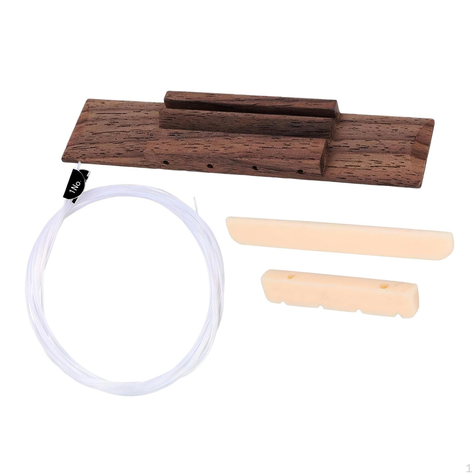 

Ukulele Bridge Strings Set Musical Instrument Accessories Wooden High Performance Repair