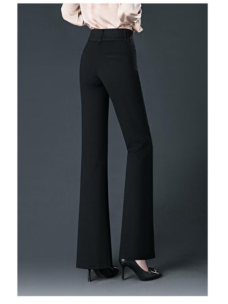 Women's Wide-Leg Knit Pants - Spring & Autumn Fashion, Casual Loose Fit, Mom Style.