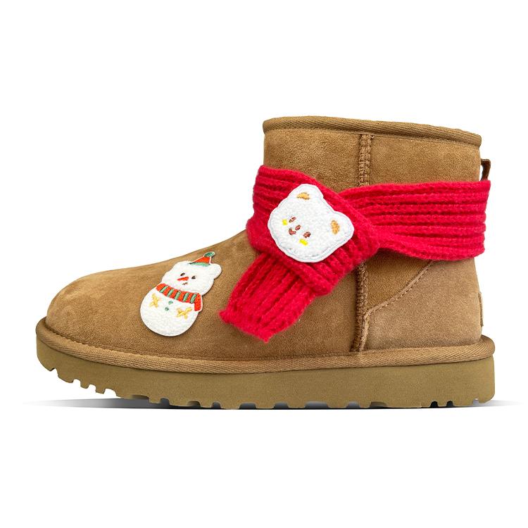 UGG CLASSIC MINI Thermal Abrasion Resistant Short Snow Boots Women s Chestnut 1016222-CHE(Team478-) 38