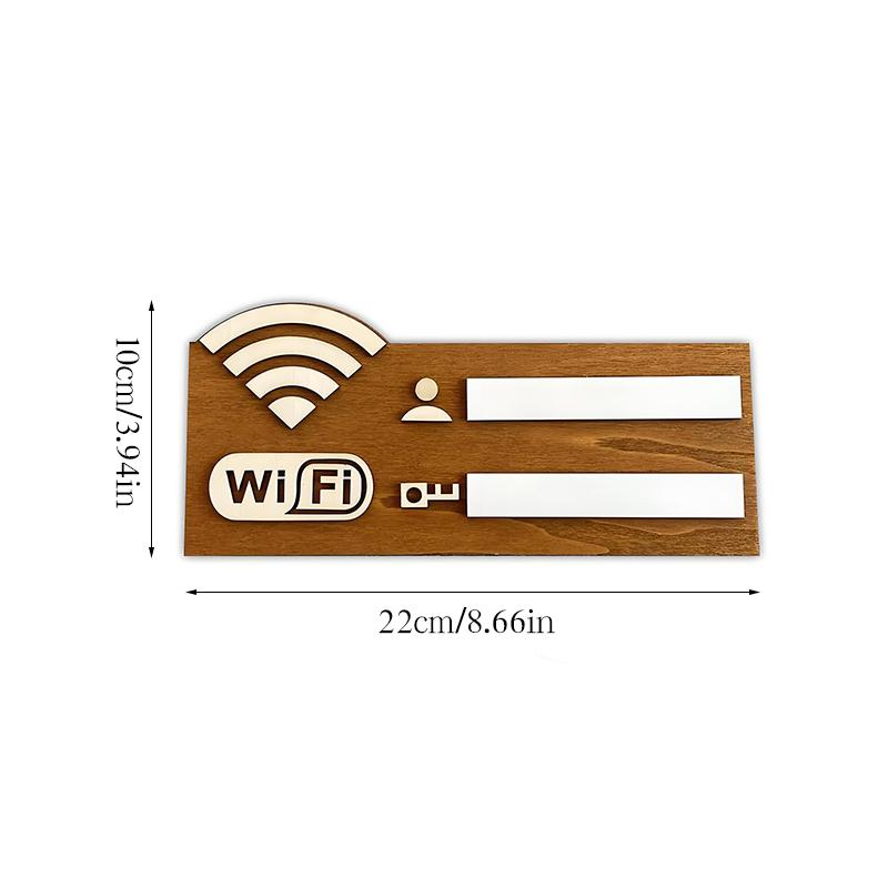 Rustic Wooden WiFi Password Sign, Vintage Wall-Mounted Wireless Network Indicator Plaque, Multi-Purpose Home Decor Accessory