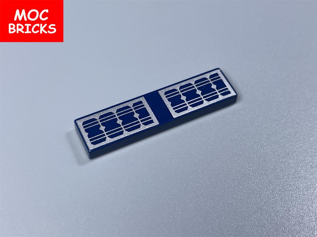 MOC Bausteine Solarpanel Bedruckte Fliese 1x4 2431pb499 Straßenlaterne Zusammengebaut Stadt Haus Bausteine Zubehör Kinderspielzeug Geschenke