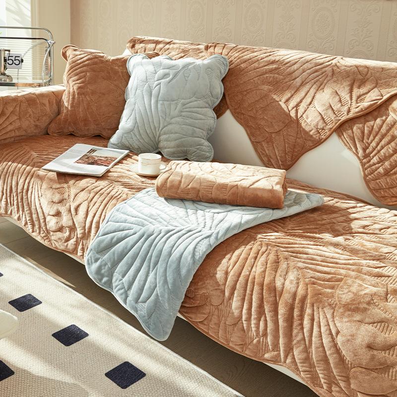 

Sofa Cushion Winter Nordic Simple Thickened Non-Slip Seat Cushion Plush Backrest Towel New Sofa Cover Towel 70*70cm