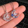 Moon Butterfly Necklace Moon Flash Diamond Jewelry High-end Design Sense Light Luxury Fashion Niche Temperament Versatile Necklace