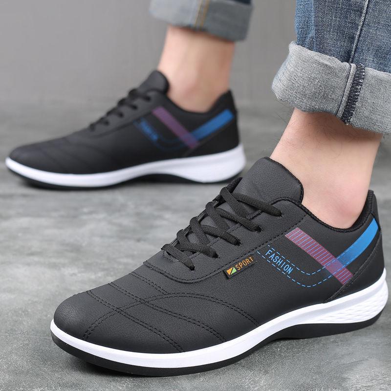 Autumn men's shoes leather surface casual shoes men's breathable deodorant board shoes travel shoes versatile sports shoes men's shoes
