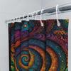Stunning Abstract Print Shower Curtain Vibrant Colors Modern Design For Bath Decor