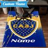 Custom Name Juniors Crest Rug Game Carpet, Floor Mat for Bedroom Living Room Entryway Rug, Home Decor Idea Gift for Christmas Birthday