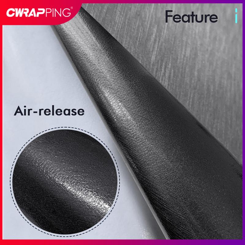 Car Brushed Aluminum Vinyl Wrap Film Gray Matte Car Wrapping Sticker 50cm Decal Bubble Free Brushed Foil PVC for Motorcycle DIY