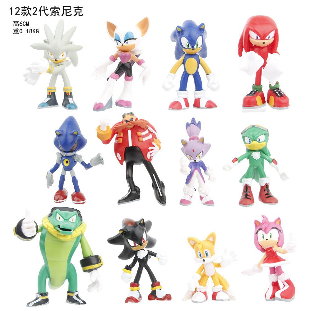 Очаровательная синяя фигурка ежа Соника и лиса, коллекционная игрушка, ПВХ модель