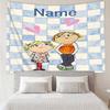 Custom Name Charlie and Lola Print Tapestry, Backdrop, Easy Setup, Ideal for Bedroom, Office & Living Room, with Aesthetic Wall Hanging Decor.