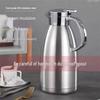 European Style 304 Stainless Steel Double-Layer Vacuum Thermos Flask, Large Capacity Roman Pot for Home Use, Anti-Scald.