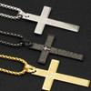 Stainless Steel Cross Necklace for Men Lord's Prayer Bible Cross Pendant Necklaces GZW