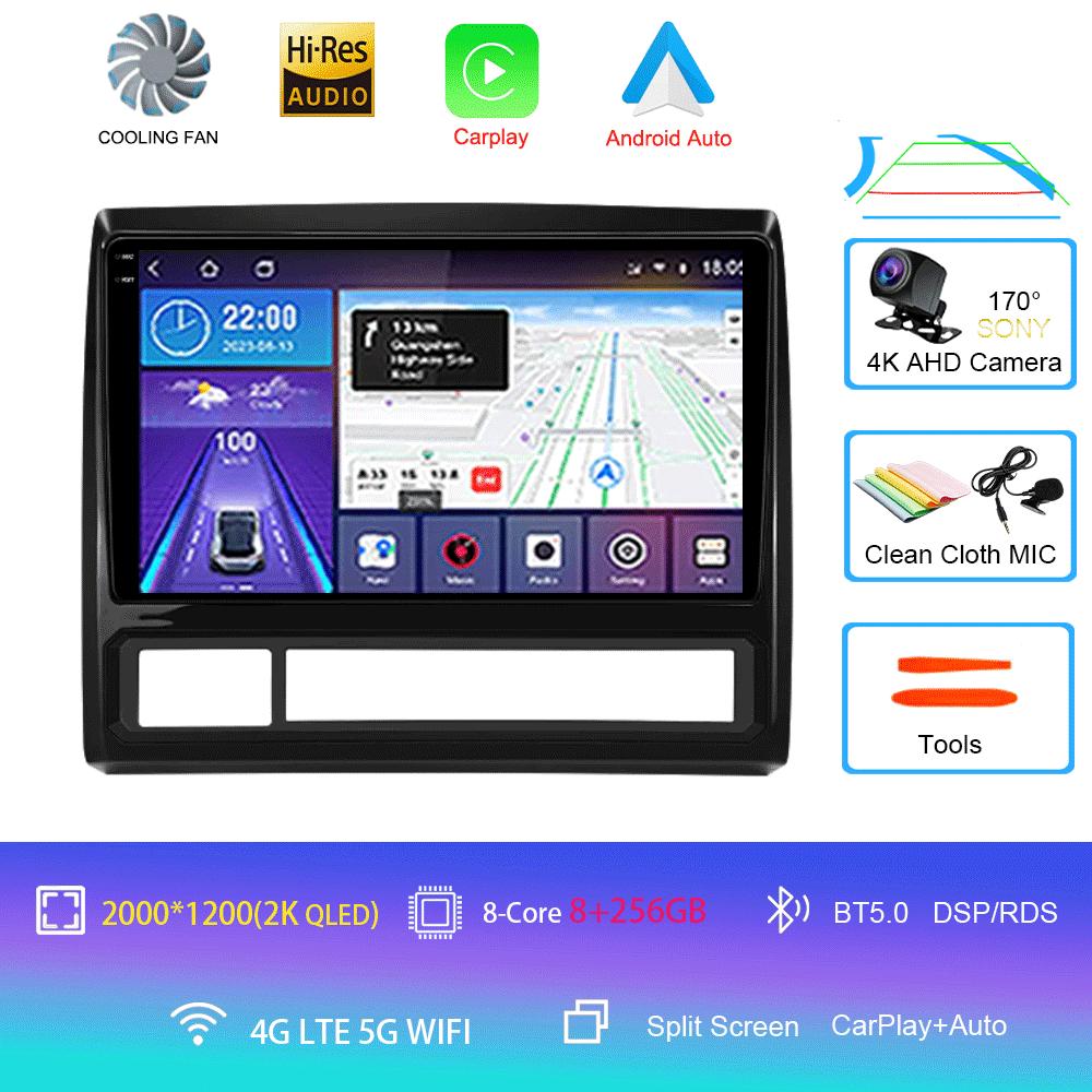 Android 14 Carplay Auto Car Radio For Toyota Tacoma 2 N200 Hilux 2005-2013 GPS Navigation Multimedia Player DSP Stereo WiFi 4G