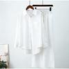 South East Asia Autumn and Winter Large Size Loose Elastic Wrinkle Long Sleeve Shirt Wide Leg Pants Fashion Casual Sports Suit