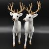 Christmas Deer Figurines,Deer Animal Model,Realistic Reindeer Figurines with Glittered Antler and Feet Centerpieces