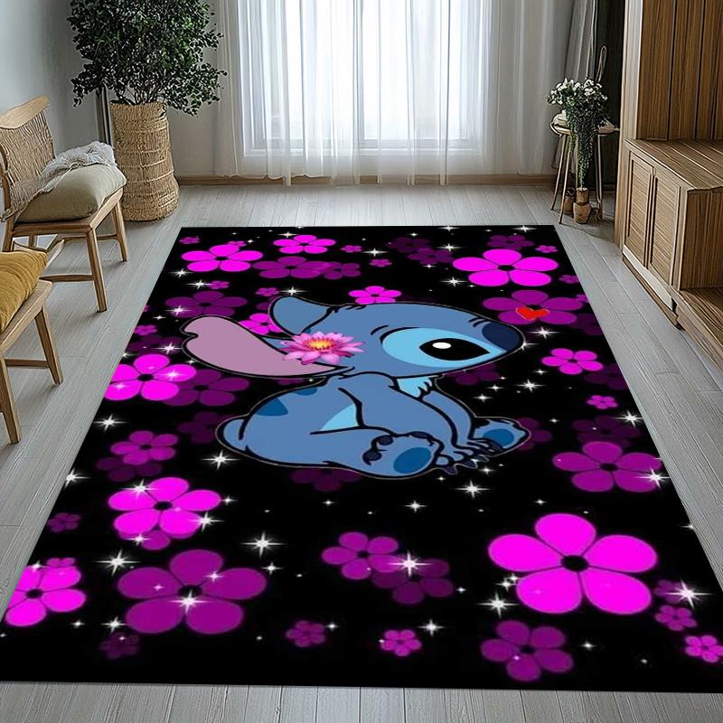 Covor Kawaii Monstru Cusătură S Desen Animat Non-Alunecos pentru Sufragerie, Covor Moale pentru Dormitor, Cameră de Joacă Copii, Canapea, Decor Casă Preș Cadou