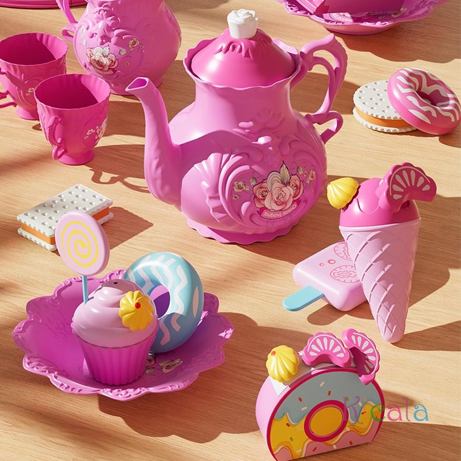 Play House Birthday Cake Cutting Toys Playing Simulation Blowing Candle Dessert Fruit DIY Toy Birthday Gift Perfect for New Year