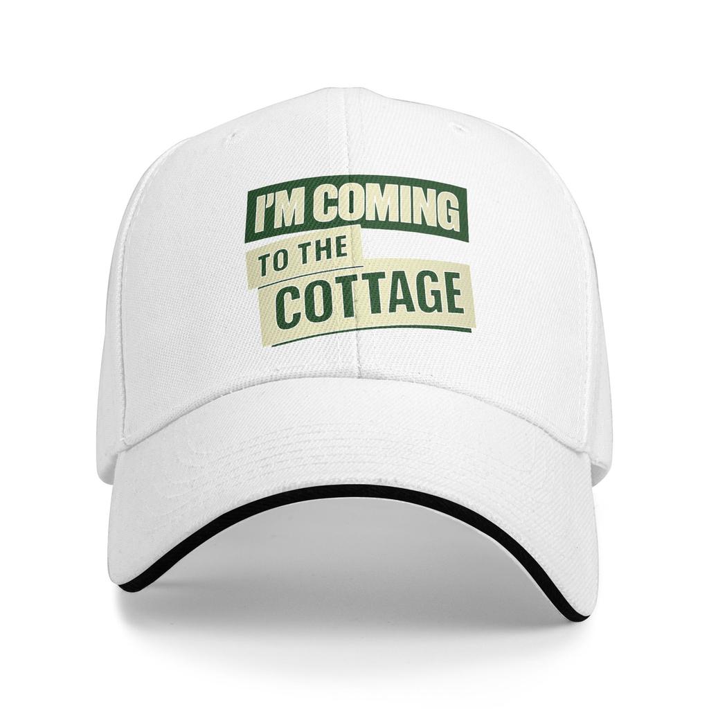 I'm Coming to The Cottage Sun Baseball Cap Summer Women Print Hip Hop Hats Sun-Proof y2k Funny Running Hippie Snapback Cap
