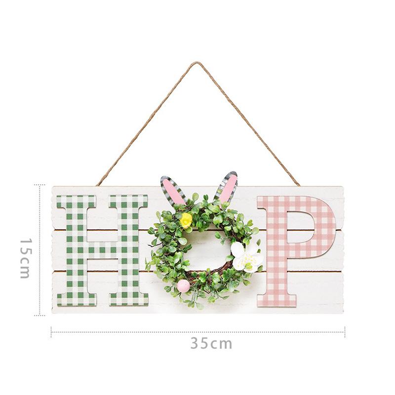 

Пасхальный кролик 35 см искусственный венок гирлянда окно дверь подвесное украшение для вечеринки 35X15X4cm