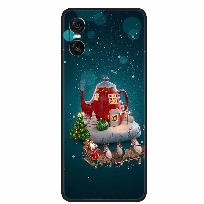 Christmas Phone Cases For Sony Xperia 10 VI 5G Case Soft TPU Silicone Santa Santa Claus Cover For Xperia 10VI Cover Bumper Funda