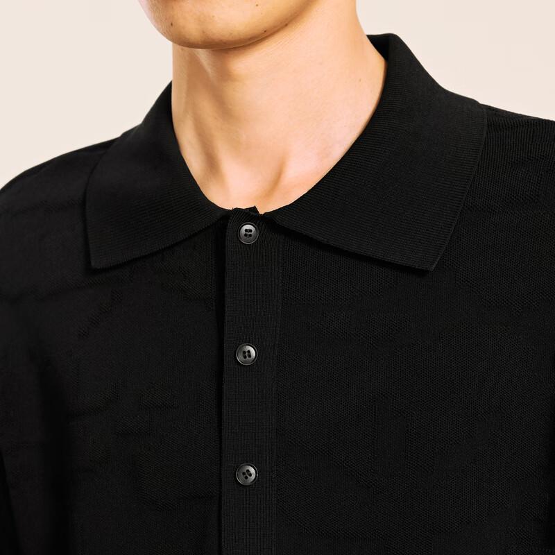 CROQUIS Men's 2024 Autumn Loose Fit Short-Sleeve Knit Polo Sweater