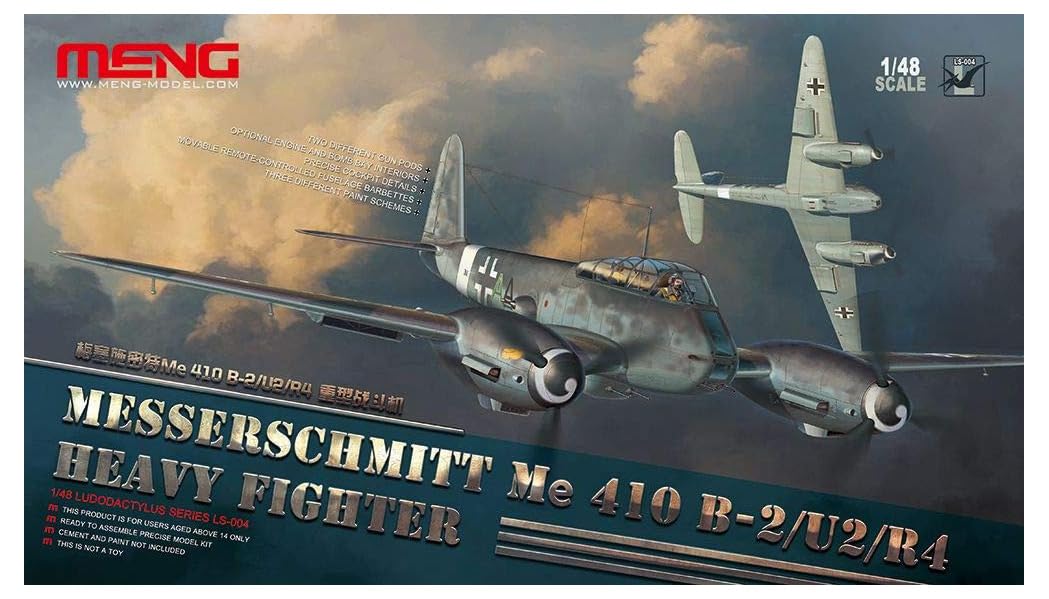 

Mon Model Messerschmitt Heavy Fighter Plastic Model 1/48 Me410B-2/U2/R4 MENLS-004