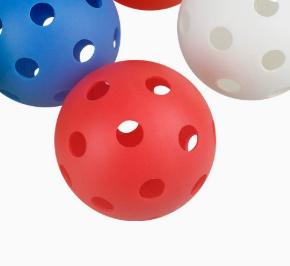 26-Hole Wiffle Ball Made from Injection Molded PE Material Durable Lightweight Hollow Design Suitable for Indoor Outdoor Sports Activities One Size красный