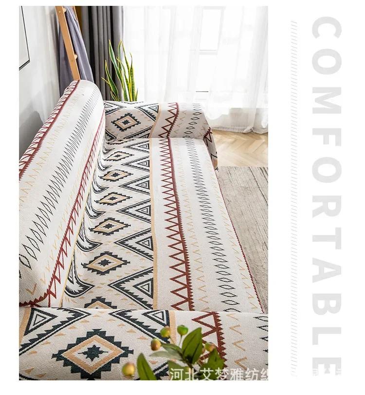 Geometrisches Quasten-Sofa-Handtuch, Nordische Strickdecke, Tragbare Sofabezug, Wohnzimmer, Schlafzimmer, Heimdeko
