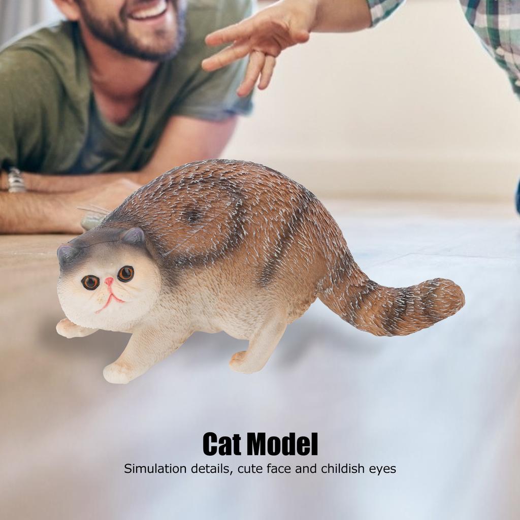Cute Cat Model Toy Simulation Cat Model Desktop Decoration Ornaments Toy Gift