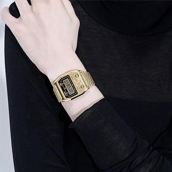 CASIO Digital Wristwatch Vintage Series Reissue Design A1100G-5 Unisex Gold Overseas Model
