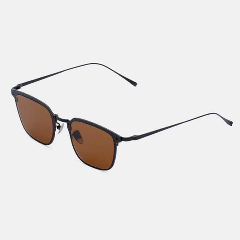 MATTEPUZ MP-10 TITANIUM BROWN SUNGLASS BLACK