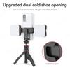 Camera Hot Shoe 360 Rotatable Phone Mount Holder Tripod With Cold Shoe For Mic Light Phone Clip For iPhone 15 Pro Smartphone