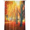 Maple Leaf Autumn Forest Landscape Tulle Curtains Living Room Bedroom Decoration Voile Window Party Drapes Curtain Sheer Polyester Ideal For Area