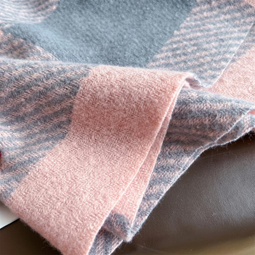 Women Winter Cashmere Scarf  Stripe Pashmina Luxury Brand Shawls and Wraps Bufanda Hijab Travel Stoles Echarpe Warm Blanket