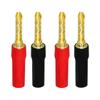 2/4Pcs 24K Gold Plated Gold Plated Audio Connector Self-locking Banana Plug  Audio Cable Adapter