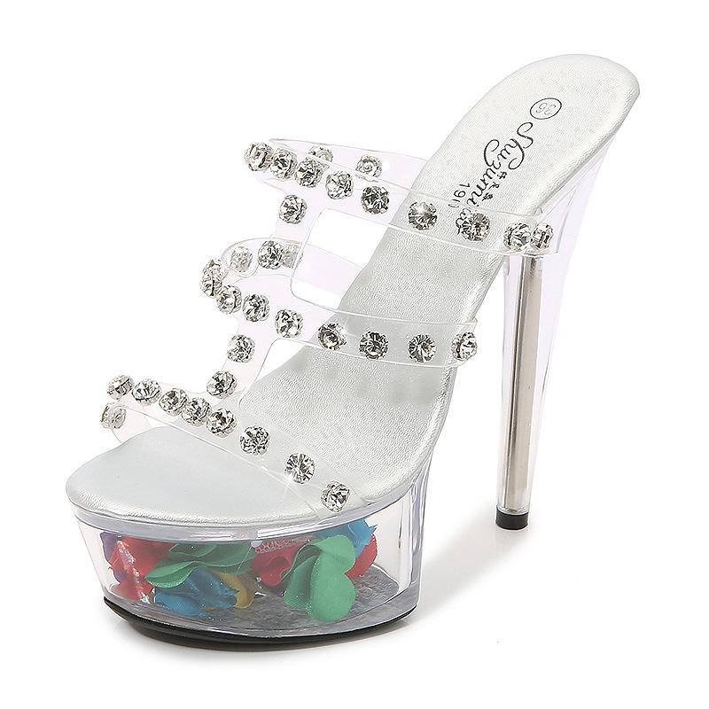 Women's Platform Sandals Summer Fashion Rhinestone 13CM/15CM Versatile Sexy High Heels Stiletto LFD-1099-31