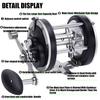 New Saltwater Fishing Reels 7+1bb Casting Sea Fishing Reel Gear Ratio 4.4:1 Spinning Reel 20-30KG Grag Trolling Reel Round Baitcasting Reel Lure Reel