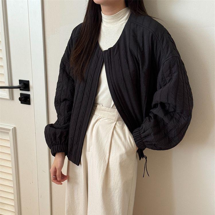 Women's Winter Faux Mink Fur Coat Cotton Padded Thickened Korean Style Double Breasted Overcoat