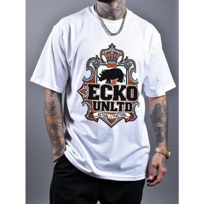 European Sizes Men'S Casual  T-Shirt - Breathable Round Neck Short Sleeve Tee with Bold Graphic Print, Regular Fit, Machine Washable