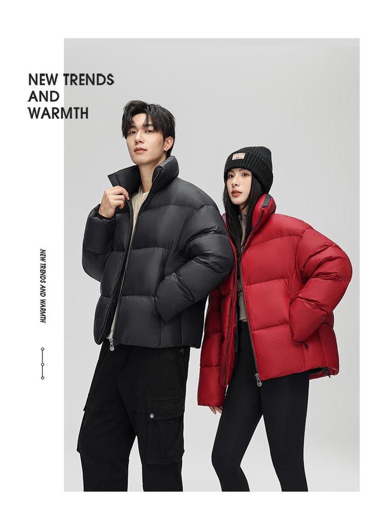Couple's 2025 Winter Down Jacket: Men's 90% White Duck Down High Loft Outerwear