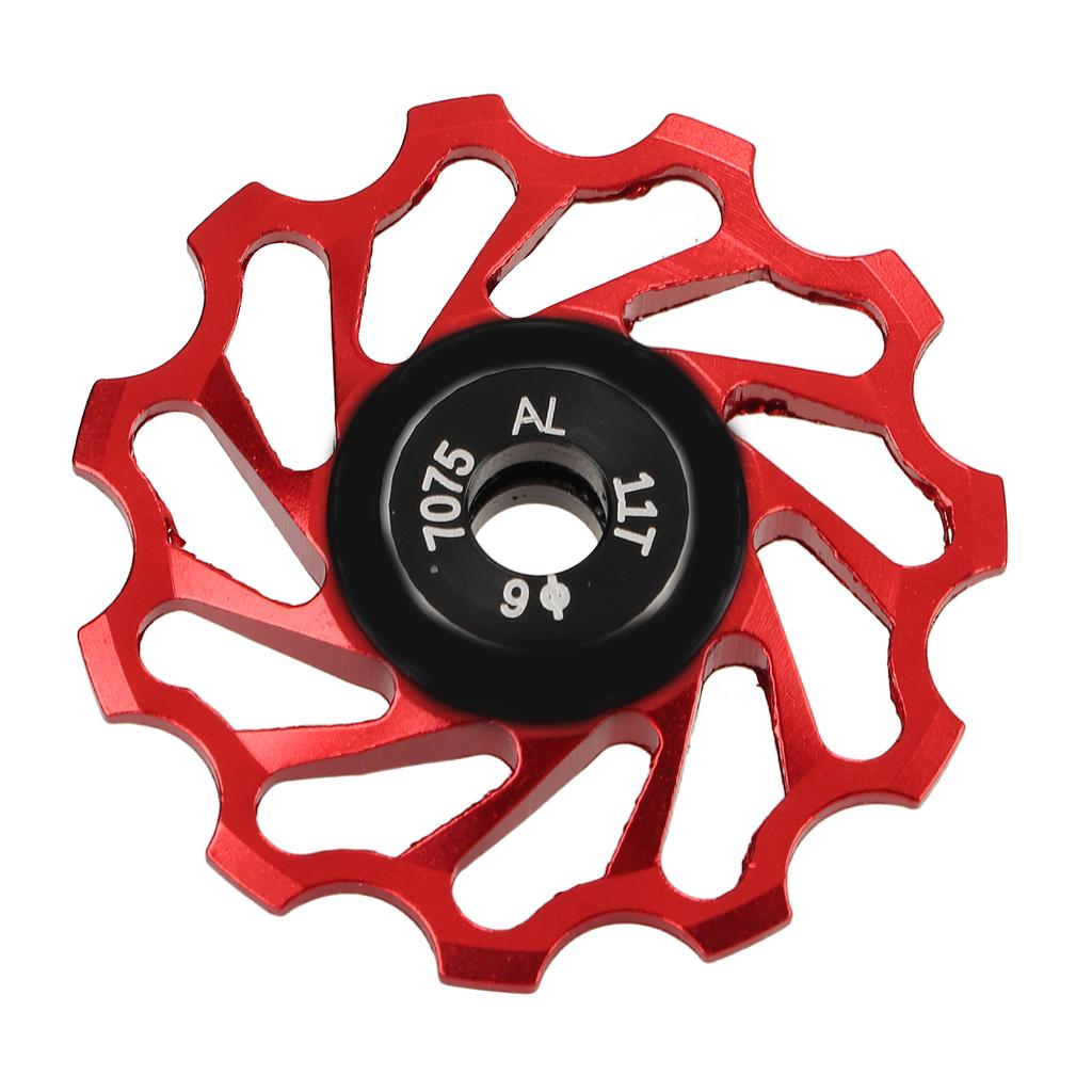 Mountainbike Schaltwerk Rädchen 11T Metall Keramik Hinterrad Führungsrolle Fahrradzubehör Rot