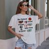 90s Retro Y2k Alarm Clock Print Womens T Shirt Positive Quotes Tee Shirt Oversized Streetwear Graphic Tees Unisex Summer Tops