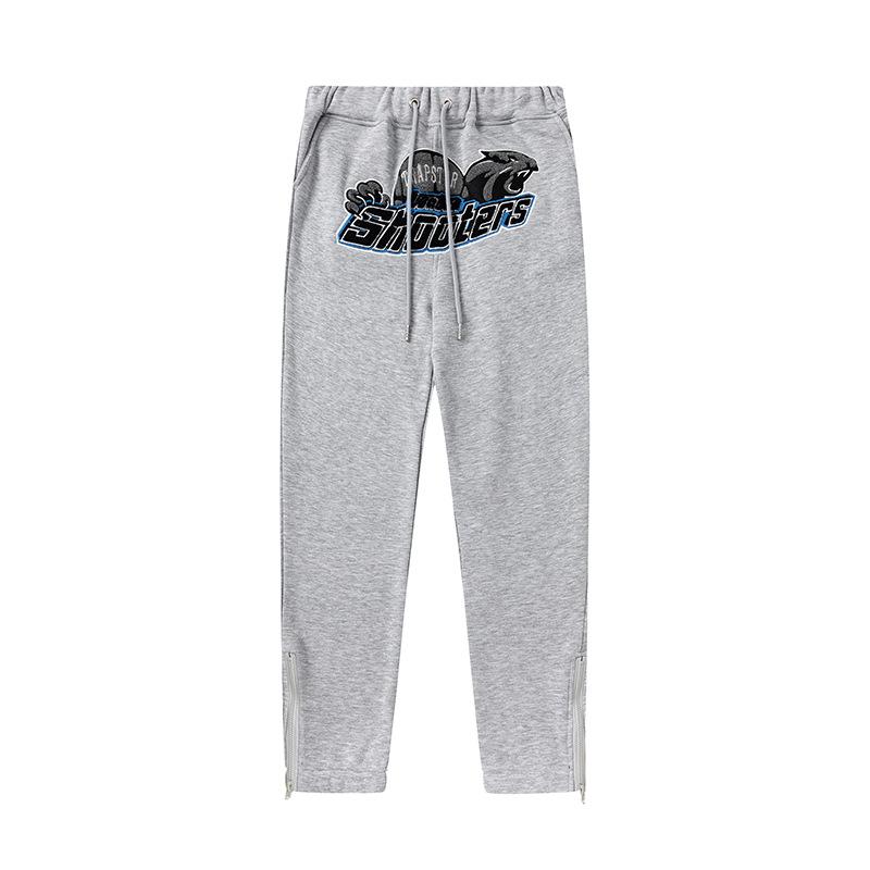 Trapstar towel embroidered letters fleece-lined zipper jacket, hooded sweatshirt pants, couple set
