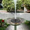 Solar Powered Water Fountain Pump Waterproof Free Standing Bird Bath Fountain with 6 Nozzles for Garden Pond Pool Outdoor