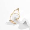 European and American Jewelry Novelty Single Metal Three-dimensional Earring Female Hollow Cat Ear Outline Elf Ear Clip