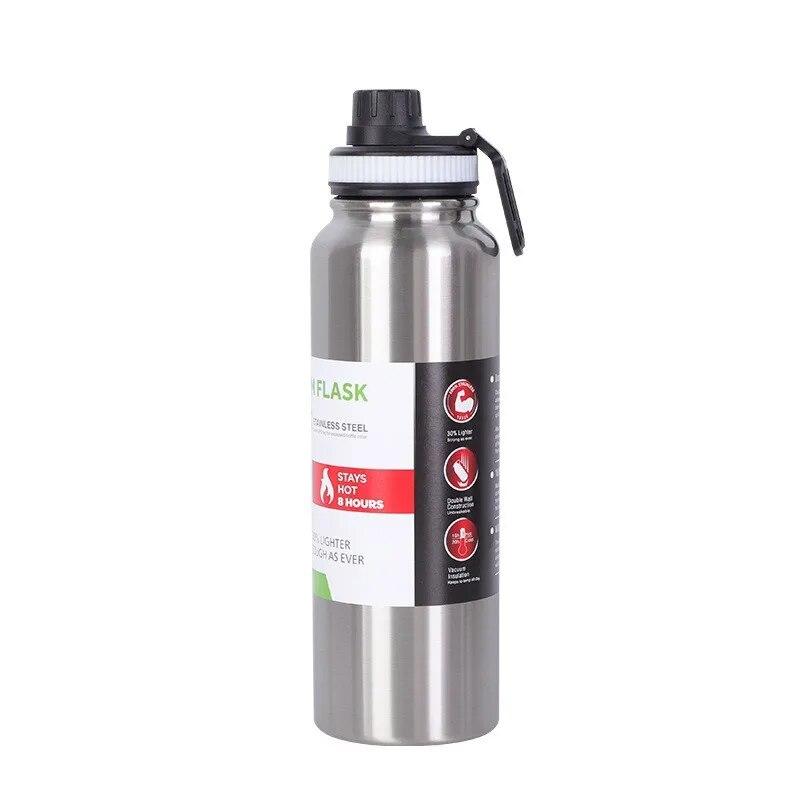 Tazza Termica da Esterno in Acciaio Inossidabile da 600/800/1000ML, Pentola Spaziale di Grande Capacità, Tazza da Acqua Portatile per Sport, Viaggio, Auto, Bollitore