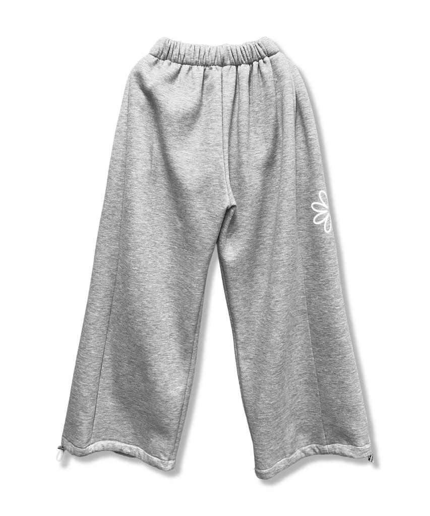 Damiswi (Fleece-Lined) Warm Cotton Balloon Fit Sweatpants_Gray