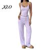 Floral Printed Camisole Pajama Set Women Pajamas with Print, Sleeveless U Neck Comfortable Stretchy Nightwear for Girls And Pants, Sexy Skin-friendly