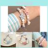 Charming Pink Ceramic Starfish And Shell Beaded Bracelet For Couples And Friends 2024 Summer Trend